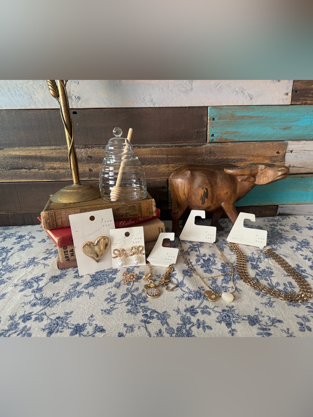 Curated Gold Tone Jewelry Bundle NWT A New Day Necklaces, Earrings & More